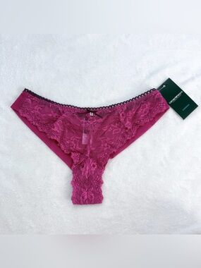 Vintage Emporio Armani Pink Lace Gardenia Panties NWT Deadstock Sexy Lingerie